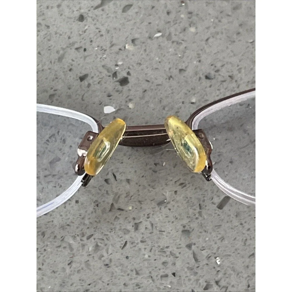 MDX Half-Rim Eyeglass FRAMES ONLY MDS 52-17-135 10 brown bronze titanium